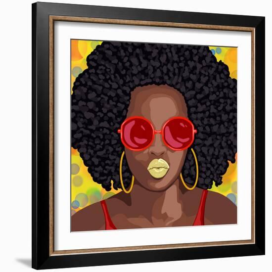 Afro Fashion 1-Marcus Prime-Framed Art Print