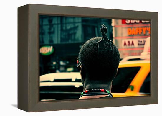 Afro Pick Herald Square NYC-null-Framed Stretched Canvas