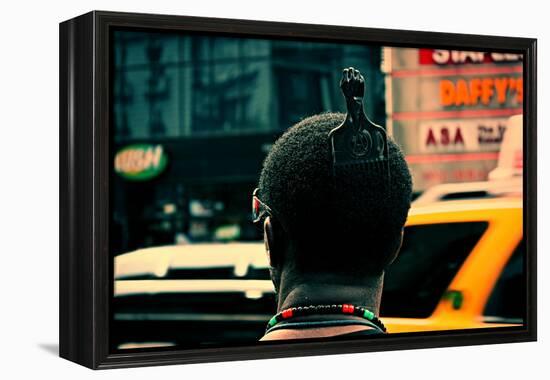 Afro Pick Herald Square NYC-null-Framed Stretched Canvas