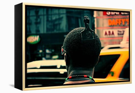 Afro Pick Herald Square NYC-null-Framed Stretched Canvas