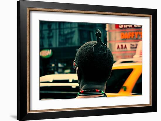 Afro Pick Herald Square NYC-null-Framed Photo