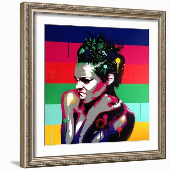 Afro Punk 1-Abstract Graffiti-Framed Giclee Print