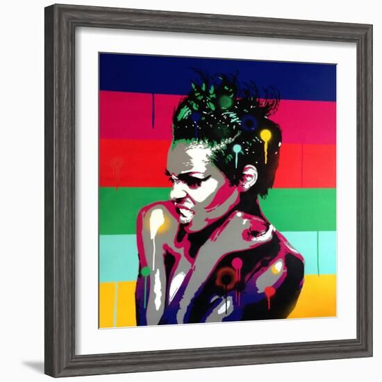 Afro Punk 1-Abstract Graffiti-Framed Giclee Print