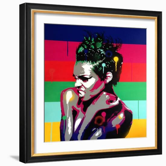 Afro Punk 1-Abstract Graffiti-Framed Giclee Print