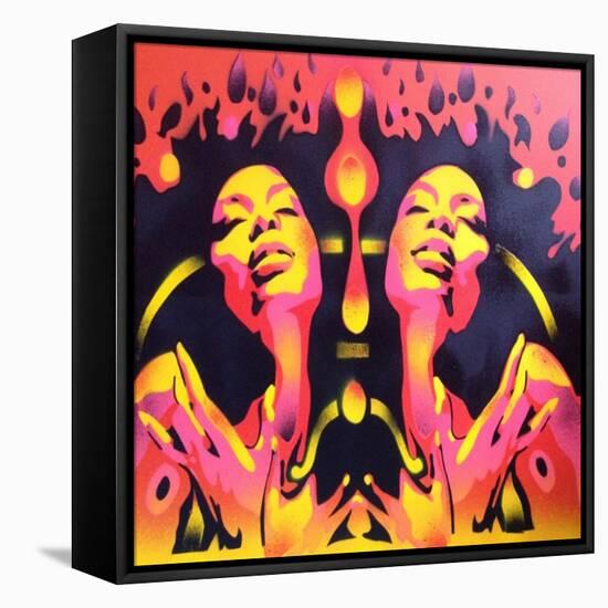 Afro Summer-Abstract Graffiti-Framed Premier Image Canvas