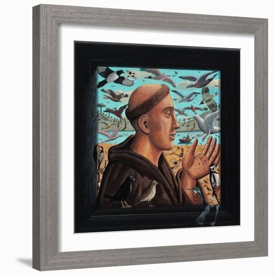 AFTER ASSISI - ST FRANCIS AND THE BIRDS, 2013-PJ Crook-Framed Giclee Print
