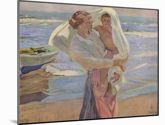 'After Bathing', 1915, (1932)-Joaquin Sorolla y Bastida-Mounted Giclee Print