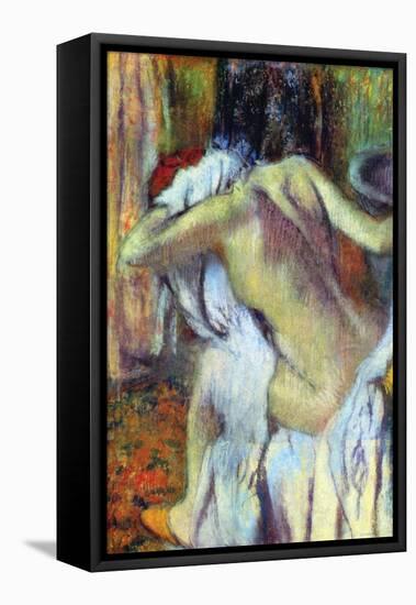 After Bathing-Edgar Degas-Framed Stretched Canvas