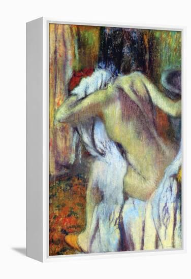 After Bathing-Edgar Degas-Framed Stretched Canvas