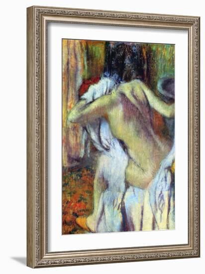 After Bathing-Edgar Degas-Framed Art Print