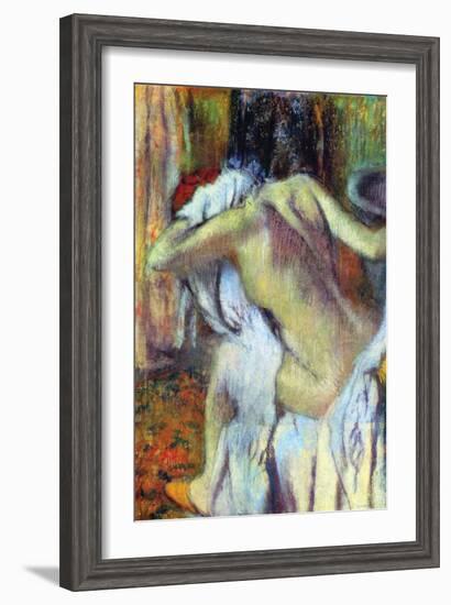 After Bathing-Edgar Degas-Framed Art Print