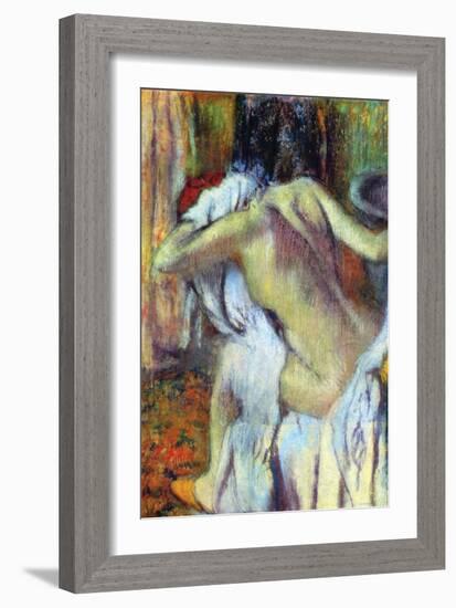 After Bathing-Edgar Degas-Framed Art Print