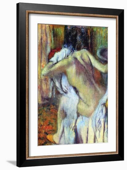 After Bathing-Edgar Degas-Framed Art Print