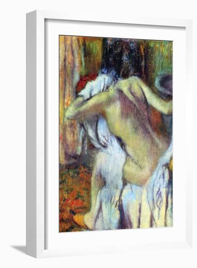 After Bathing-Edgar Degas-Framed Art Print