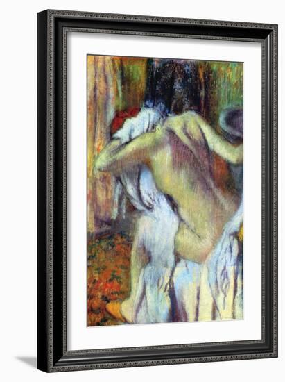 After Bathing-Edgar Degas-Framed Art Print