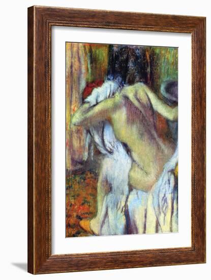 After Bathing-Edgar Degas-Framed Art Print