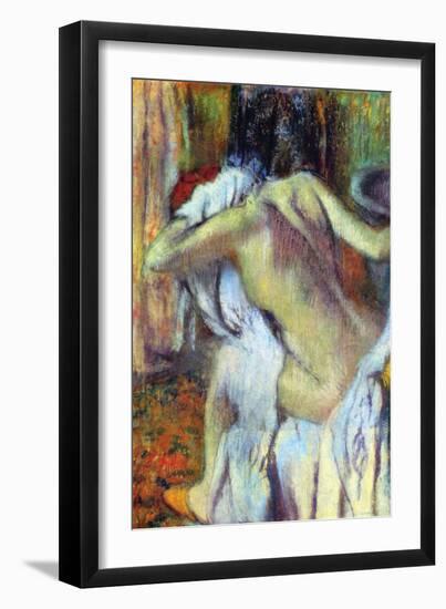 After Bathing-Edgar Degas-Framed Art Print