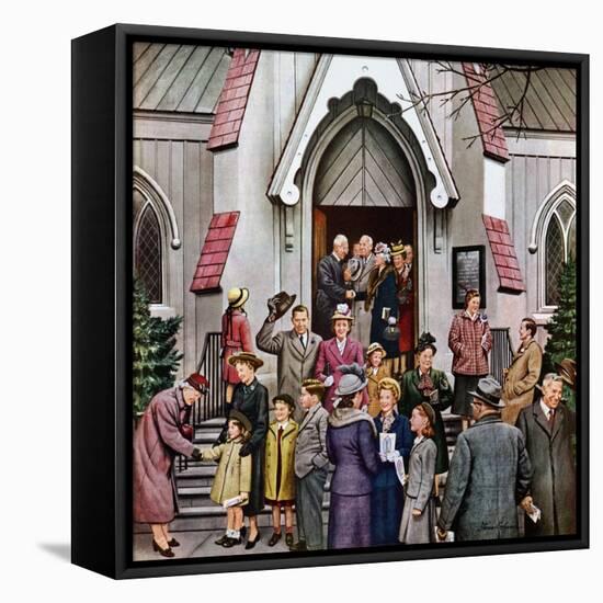 "After Church," April 16, 1949-Stevan Dohanos-Framed Premier Image Canvas