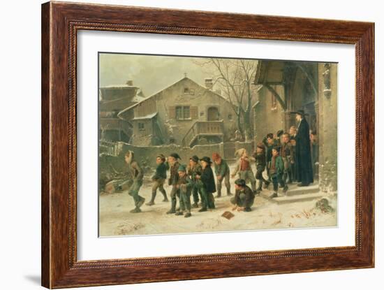 After Class, 1859 (Oil on Canvas)-Marc Louis Benjamin Vautier-Framed Giclee Print