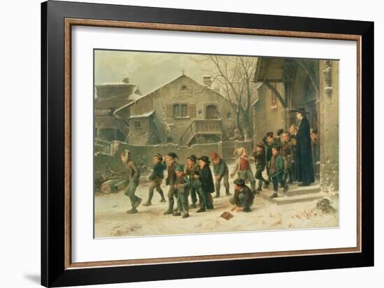After Class, 1859 (Oil on Canvas)-Marc Louis Benjamin Vautier-Framed Giclee Print