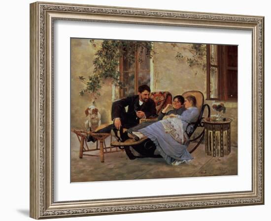 After Dinner, 1888-Nikolai Dmitrievich Kuznetsov-Framed Giclee Print