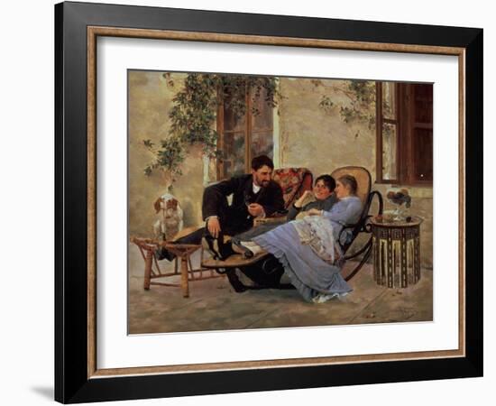 After Dinner, 1888-Nikolai Dmitrievich Kuznetsov-Framed Giclee Print