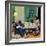 "After Dinner at the Farm," March 27, 1948-John Falter-Framed Giclee Print