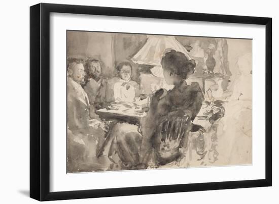 After Dinner Conversation-Maria Yakunchikova-Framed Giclee Print