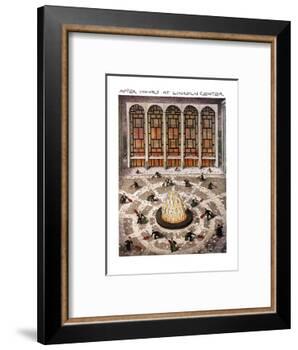 After Hours at Lincoln Center - New Yorker Cartoon-John O'brien-Framed Premium Giclee Print