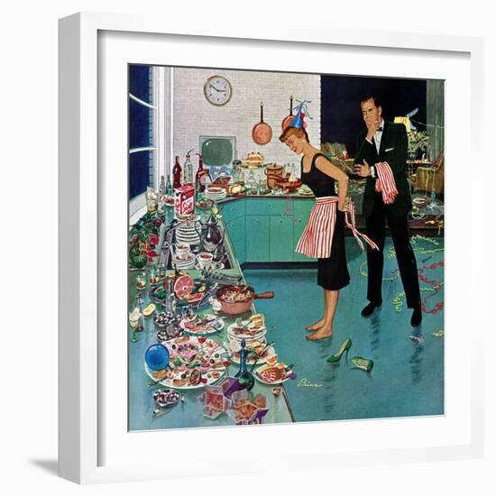 "After Party Clean-up," January 2, 1960-Ben Kimberly Prins-Framed Premium Giclee Print