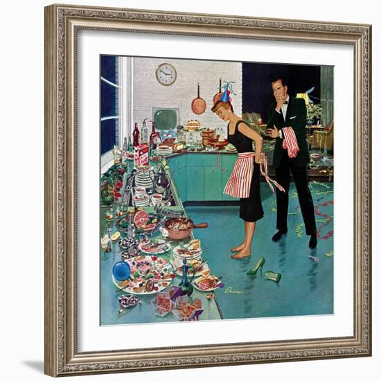 "After Party Clean-up," January 2, 1960-Ben Kimberly Prins-Framed Giclee Print