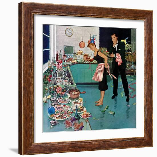 "After Party Clean-up," January 2, 1960-Ben Kimberly Prins-Framed Giclee Print