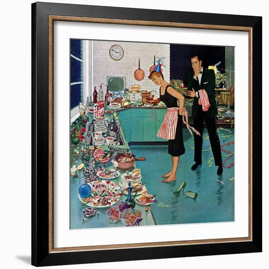 "After Party Clean-up," January 2, 1960-Ben Kimberly Prins-Framed Giclee Print