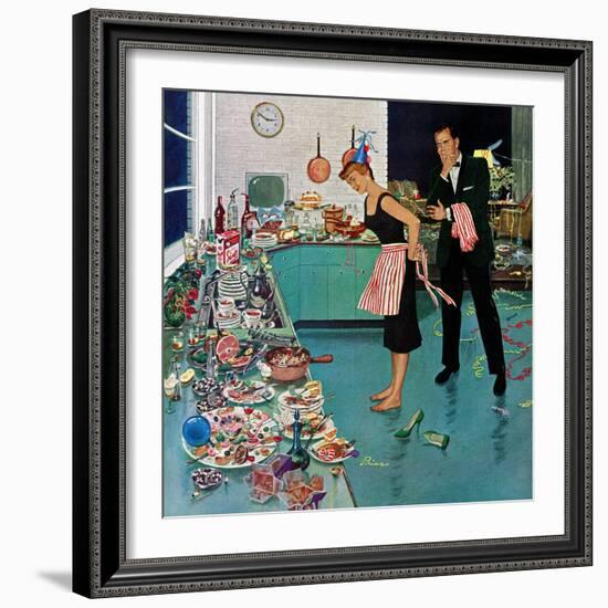 "After Party Clean-up," January 2, 1960-Ben Kimberly Prins-Framed Giclee Print