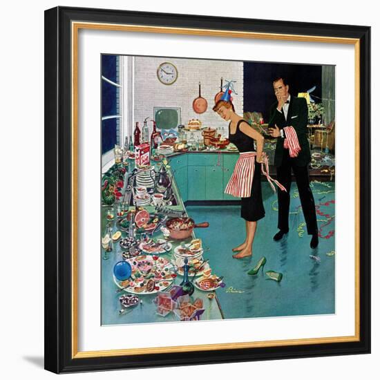 "After Party Clean-up," January 2, 1960-Ben Kimberly Prins-Framed Giclee Print