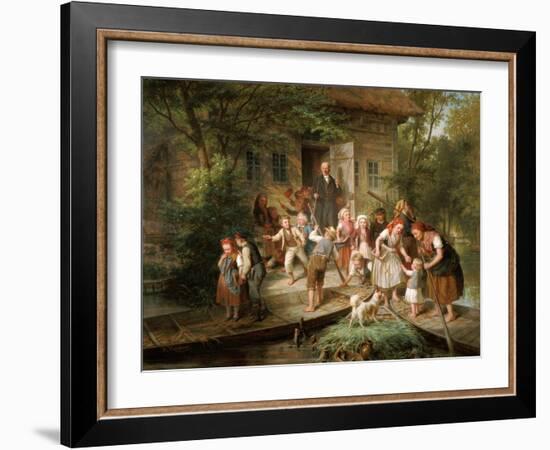 After School, Spree Forest-Johann Kretzschmer-Framed Giclee Print