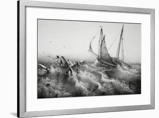 After Storm, by Ferdinand Perrot (1808-1841), Lithograph, 19th Century-null-Framed Giclee Print