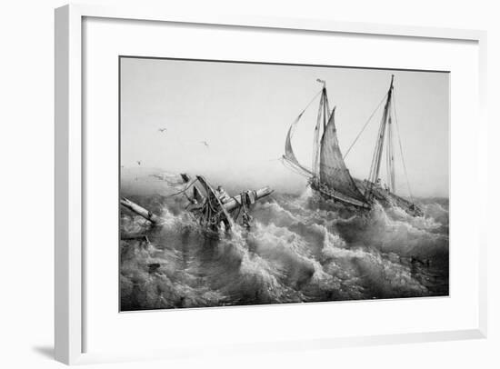 After Storm, by Ferdinand Perrot (1808-1841), Lithograph, 19th Century-null-Framed Giclee Print