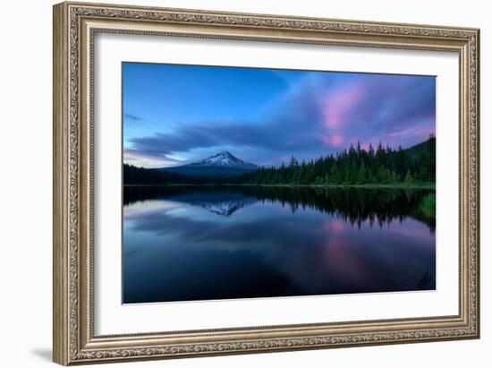 After Sunset at Trillium Lake Reflection, Summer Mount Hood Oregon-Vincent James-Framed Photographic Print
