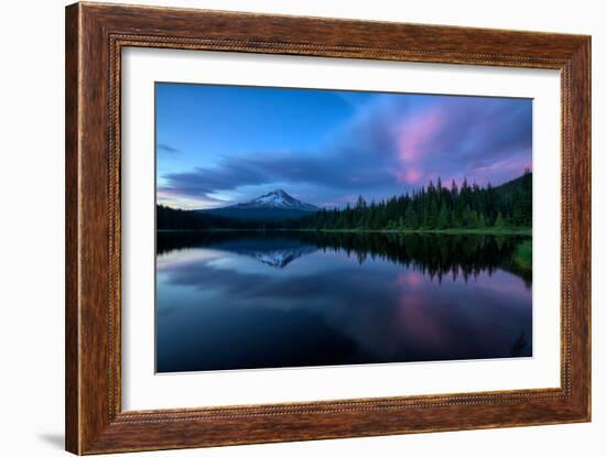 After Sunset at Trillium Lake Reflection, Summer Mount Hood Oregon-Vincent James-Framed Photographic Print