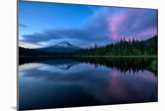 After Sunset at Trillium Lake Reflection, Summer Mount Hood Oregon-Vincent James-Mounted Photographic Print