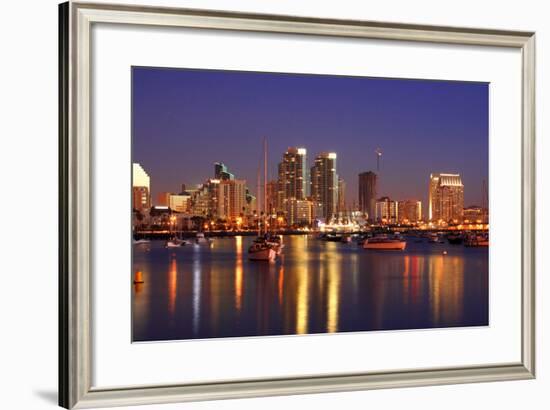 After Sunset,San Diego Skylines-sunnyart-Framed Photographic Print