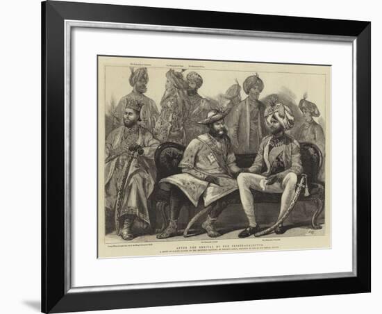 After the Arrival of the Prince, Calcutta-Joseph Nash-Framed Giclee Print
