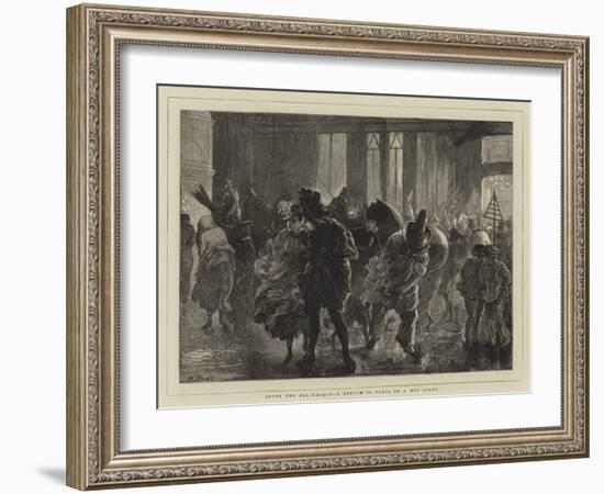 After the Bal-Masque, a Sketch in Paris on a Wet Night-Henry Woods-Framed Giclee Print