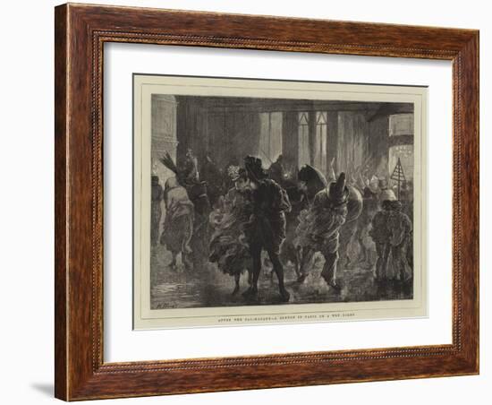 After the Bal-Masque, a Sketch in Paris on a Wet Night-Henry Woods-Framed Giclee Print