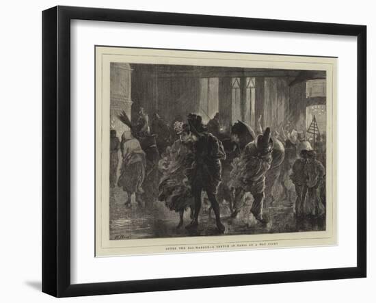 After the Bal-Masque, a Sketch in Paris on a Wet Night-Henry Woods-Framed Giclee Print