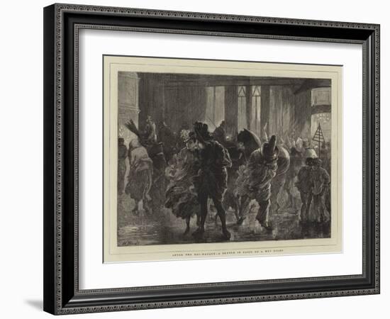 After the Bal-Masque, a Sketch in Paris on a Wet Night-Henry Woods-Framed Giclee Print