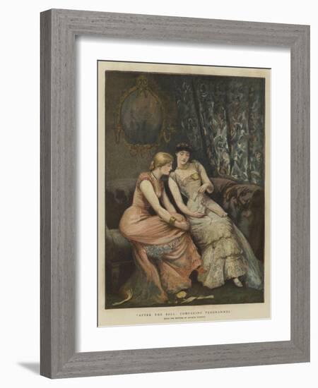 After the Ball, Comparing Programmes-Arthur Hopkins-Framed Giclee Print