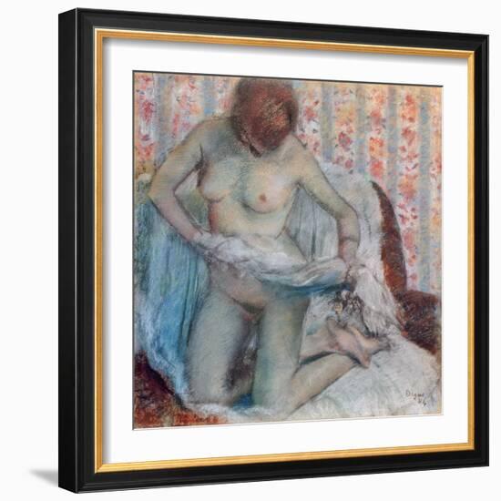 After the Bath, 1884-Edgar Degas-Framed Giclee Print