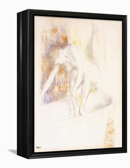 After the Bath, 1890-1900-Edgar Degas-Framed Premier Image Canvas